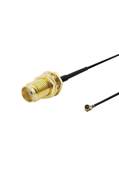 ROBİZ 10cm Sma Dişi Ipex4 Mhf4 Rf Bağlantı Kablosu SMA Dişi Soket to Altın Kaplama Konnektör Koaksiyel - 5