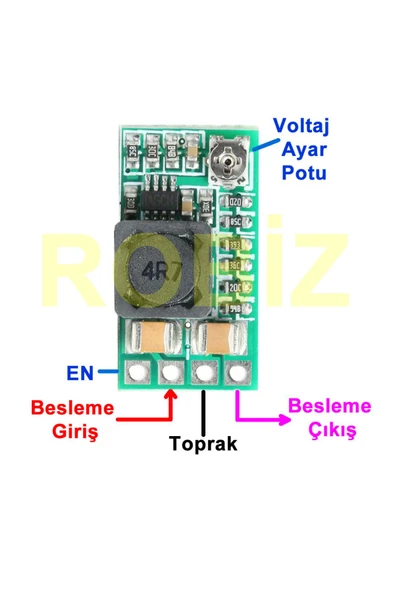 ROBİZ MP2315 24V to 5V 2A Voltaj Düşürücü Modül Güç Kaynağı Voltaj Ayarlanabilir ve Sabit Çıkış ürün görseli