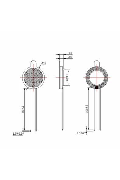 ROBİZ Hoparlör 1W 8ohm 18mm Yuvarlak 8cm Kablolu Mini 1.8cm Speaker Ses Müzik Amfi Ürün Müze Otomobil - Resim 8