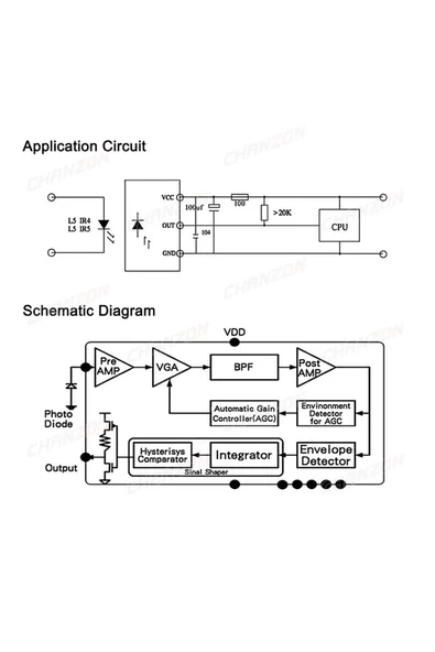 ROBİZ Vs1838b 38khz Ir Alıcı Sensör Evrensel Kızıl Ötesi Kumanda Televizyon Uydu Alıcı Klima Receiver 1838 - 6