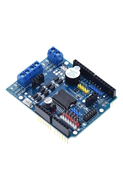 ARS Robotechnicals L298 Motor Sürücü Shield 12v 2x Dc Motor 1x Step Motor Buzzer - Resim 2