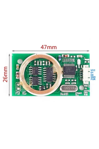 ROBİZ Dual RFID Okuyucu Modül Weigand 7941d 125khz 13.56Mhz Manyetik Kart Anahtarlık Etiket Personel Takip - Resim 3