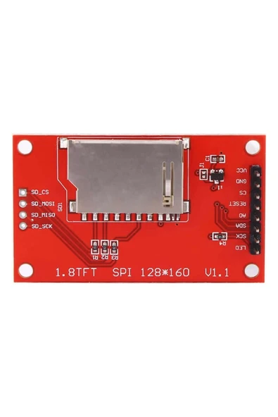 ARS Robotechnicals 1.8 Inch Lcd Tft Modül Qvga 128x160 Pixel 1.8” 8 Pin Spı Seri Ekran Sd Kart Soketi St7735 Arduino - Resim 7