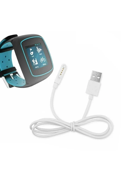 ROBAL Usb 4 Pin Pogo Kablo Akıllı Saat Manyetik Sabitleyici Şarj Kablosu Gt88 Gt68 Kw08 Kw18 Kw88 Kw98 - 2