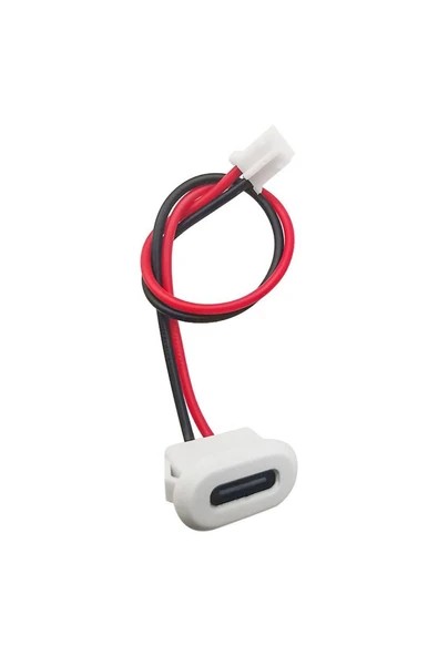 ROBİZ Type C Panel Montaj Dişi Soket 2 Pin 10cm Kablolu Beyaz Uzatma Konnektör Araba Kamera Oyuncak - 7