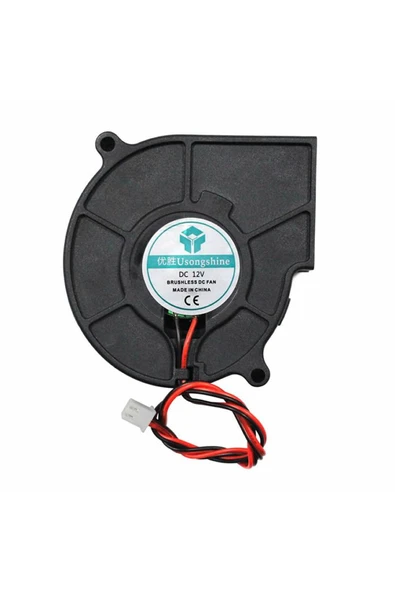 ROBİZ 5015 12V DC Salyangoz Fan 2 Pin 3D Yazıcı Soğutma Fanı Santirfüj Havalandırma Klima Türbin Kuluçka