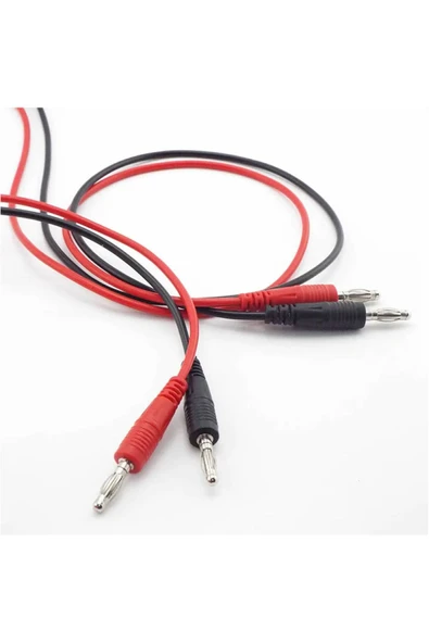 ROBİZ 8A Banana Banana Kablo Çifti 1 Metre Yüksek Akım Probu Multimetre Güç Kaynağı Test Ölçme Kablosu - Resim 6