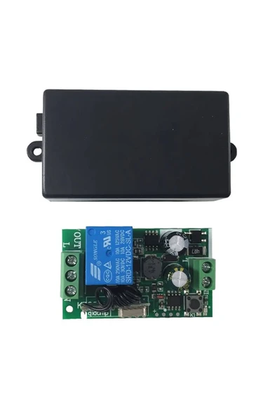 ROBİZ 433mhz Rf 1 Kanal Röle Modül Ac 220v Kablosuz Pompa Fan Lamba Perde Akıllı Ev Garaj Bariyer Kapı