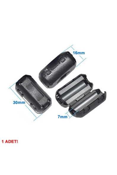 ROBİZ 7mm Ferrit Halka Filtre Kablo Gürültü Bastırıcı Azaltıcı Yüzük Bead RFI EMI Girişim Engelleyici - 4