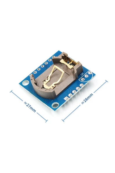ROBİZ DS1307 RTC IIC Zaman Modül Gerçek Zaman Saat I2C 24C32 Eeprom Saniye Dakika Saat Gün Ay Yıl Tarih - Resim 2