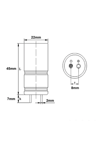 ROBİZ 100F 2.7V Süpercap 22x45mm DIP Süper Kapasitör Enerji Depolama Güneş Rüzgar Akü Batarya Güç - Resim 8