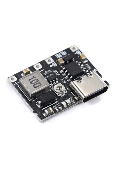 ROBİZ TP4056 18650 Lityum Pil Şarj Modül Type C Ayarlı Voltaj Yükseltici Lion Batarya Akü DC 3.7V to 28V