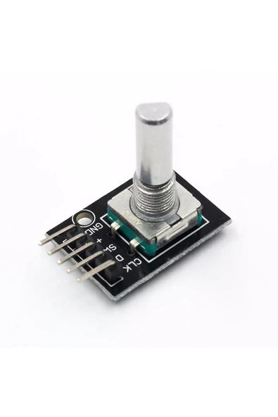 ROBİZ Ky-040 Rotary Encoder Modül 20 Pals Pwm 360 Derece Döner Butonlu Dijital - Resim 4