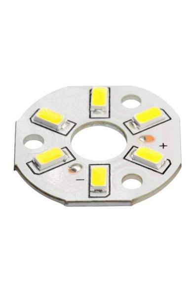 ROBİZ 5730 12v 3w 32mm Beyaz Led Modül Aluminyum Pcb 6 Led Lamba Aydınlatma Işık - 7