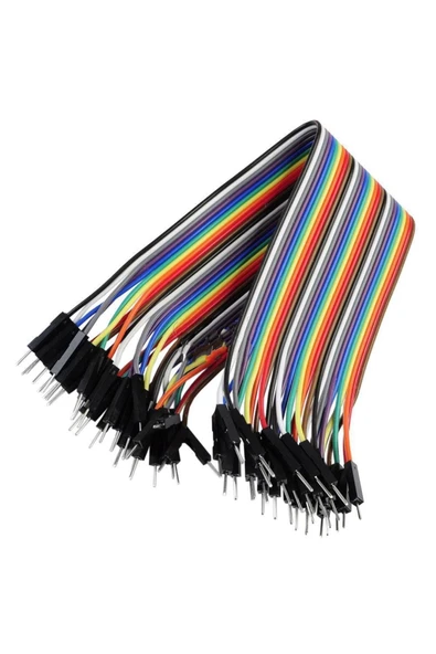 CNL 20cm 40 Pin Erkek Erkek Dupont Kablo Ayrılabilir 2.54mm 10renk Breadboard Atlama Kablosu Jumper - Resim 2