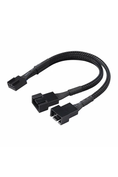 ROBİZ 1 to 2 Çoğaltıcı 25cm Fan Uzatma Kablosu Y Tip 4 Pin 3 Pin Bilgisayar Kasa Anakart Ekran Kartı