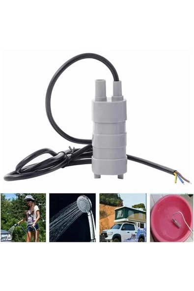 ROBİZ JT-500 DC 12V Su Sıvı Dalgıç Pompa 600litre/saat 17w Su Geçirmez Akvaryum Devridaim Motoru Sebil - Resim 5