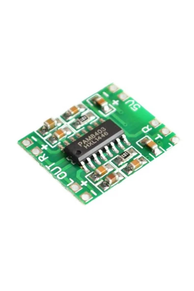 ROBİZ Pam8403 Mini Ses Yükseltici Class D 2x3w Amfi Kartı Stereo Dijital Amfilikatör Müzik - 4