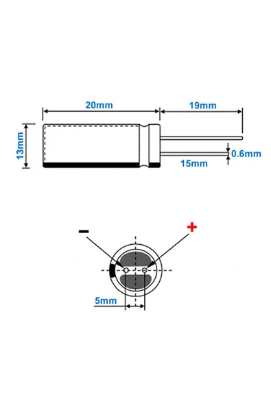 ROBİZ 220F 4V 5A Süpercap 13x20mm DIP Süper Kapasitör Enerji Depolama Güneş Rüzgar Akü Batarya Güç Kaynağı - Resim 7