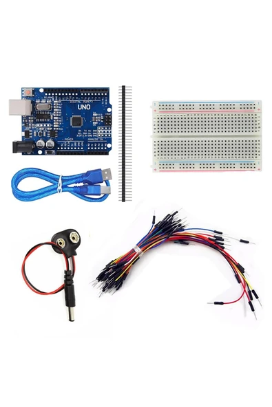 ROBA Arduino Uno R3 Başlangıç Seti 70 Parça Breadboard Pil Kablo - Resim 3