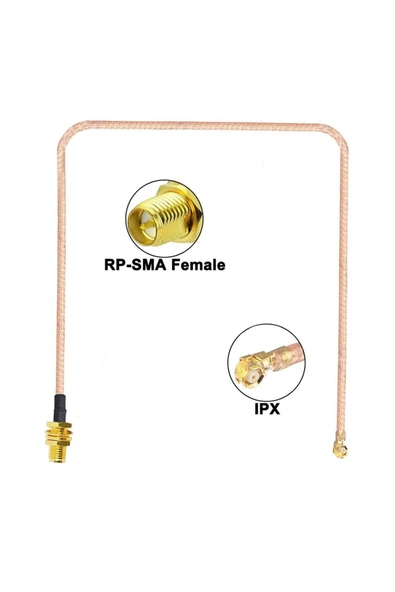 ARS Robotechnicals 30cm Rp Sma Dişi ( Erkek ) Ipex Mhf1 Rf Bağlantı Kablosu 0-6ghz Altın Kaplama Konnektör Koaksiyel