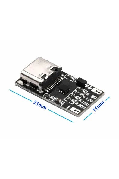 ROBİZ PD/QC Hızlı Şarj Adaptörü Voltaj Tetikleyici Modül Decoy Kutulu 9V 12V 15V 20V Sabit Voltaj - Resim 8