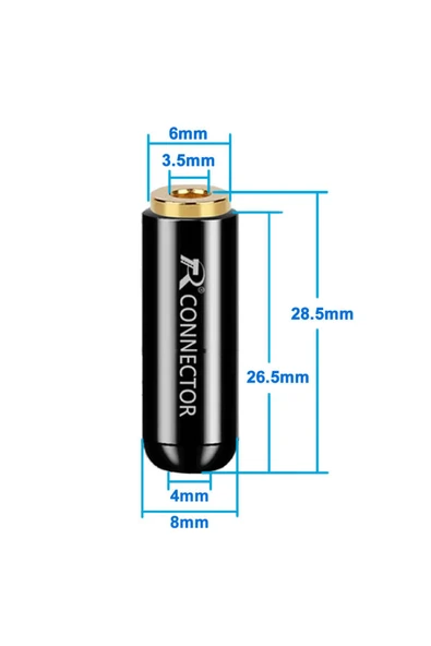 ROBİZ 3.5mm Dişi Ses Soket Kutusu 4 Tel Kutuplu Aluminyum Jack Altın Kaplama Stereo Kulaklık - 8