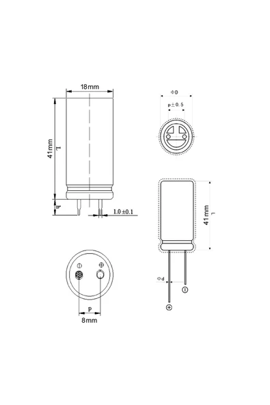 ROBİZ 50F 2.7V Süpercap 10x25mm DIP Süper Kapasitör Enerji Depolama Güneş Rüzgar Akü Batarya Güç - 8