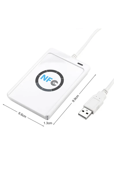 ROBİZ ACR122U 13.56Mhz Rfid Okuyucu Yazıcı Usb Kopyalayıcı Nfc Manyetik Kart Anahtarlık Etiket Okuyucu - Resim 4