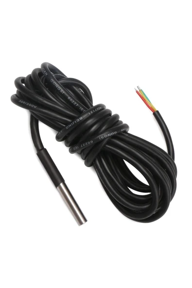 ARS Robotechnicals Ds18b20 5 Metre Kablolu Sensör Su Geçirmez Isı Sıcaklık Dijital - Resim 2