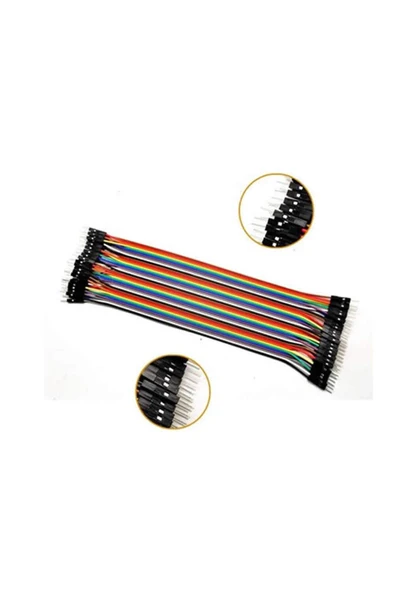 CNL 20cm 40 Pin Erkek Erkek Dupont Kablo Ayrılabilir 2.54mm 10renk Breadboard Atlama Kablosu Jumper - Resim 4