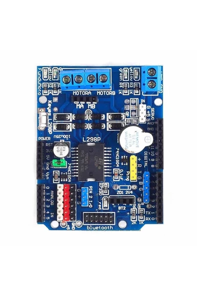 ARS Robotechnicals L298 Motor Sürücü Shield 12v 2x Dc Motor 1x Step Motor Buzzer - Resim 8