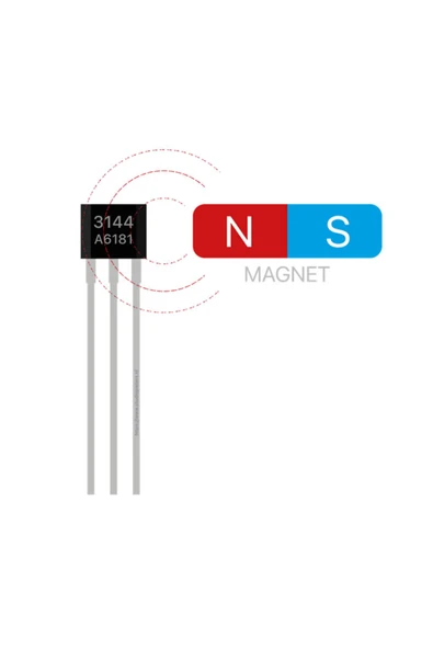 ROBİZ 3144 Dijital Manyetik Alan Algılama Sensörü Mıknatıs Açı Motor Kontrol A3144 A3144E OH3144 Y3144 - Resim 5