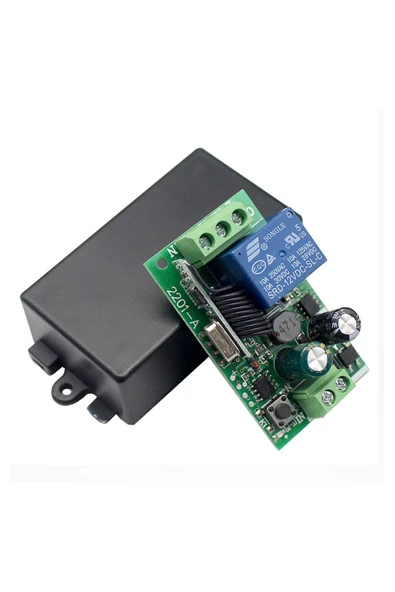 ROBİZ 433mhz Rf 1 Kanal Röle Modül Ac 220v Kablosuz Pompa Fan Lamba Perde Akıllı Ev Garaj Bariyer Kapı - Resim 6