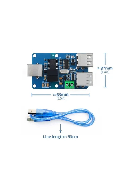ROBİZ Adum3160 4 Port Usb Modül 4 Kanal Usb Izolatör 1500v 12 Mbps Usb