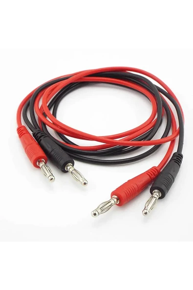ROBİZ 8A Banana Banana Kablo Çifti 1 Metre Yüksek Akım Probu Multimetre Güç Kaynağı Test Ölçme Kablosu - Resim 2