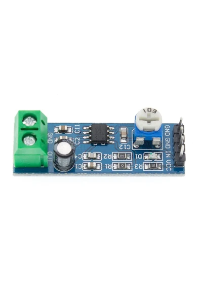 ROBİZ LM386 Ses Kuvvetlendirici Modül DC 5V / 12V Mono Ayarlanabilir Ses Yükseltici Mikrofon Amfi - Resim 6