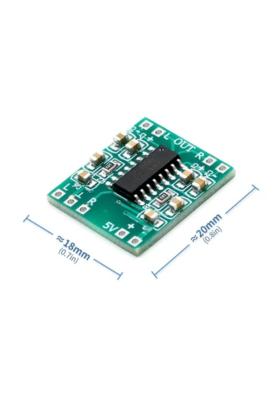 ROBİZ Pam8403 Mini Ses Yükseltici Class D 2x3w Amfi Kartı Stereo Dijital Amfilikatör Müzik - 5