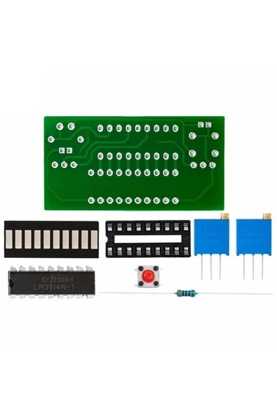ROBİZ Demonte LM3914 10 Led 3.7V Lityum 12V Pil Kapasite Gösterge Modül DIY Led Elektronik Lehimleme