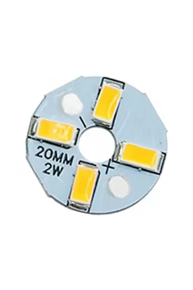 ROBİZ 5730 6V 2W 20mm Beyaz 4 Ledli Modül  Aluminyum Pcb Lamba Aydınlatma Işık - Resim 6
