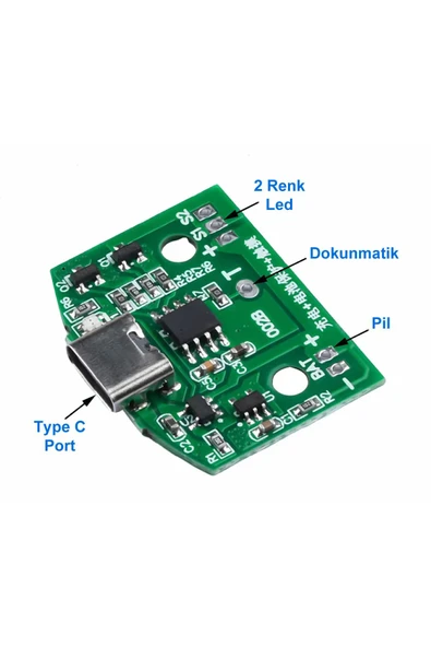 ROBİZ Type C Usb Masa Lamba Dokunmatik Led Dimmer  Gece Lambası 3.7V Lion Lityum Pil Şarj 8W Parlaklık - Resim 2