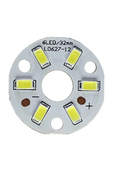 ROBİZ 5730 12v 3w 32mm Beyaz Led Modül Aluminyum Pcb 6 Led Lamba Aydınlatma Işık - 8
