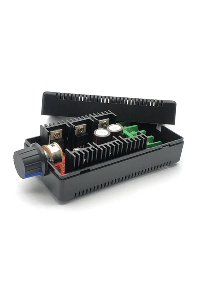ROBİZ 40A 50V DC Motor Sürücü Kutulu Hız Kontrol Devresi 0/100% Pot Kontrollü Pwm Ayarlanabilir Voltaj