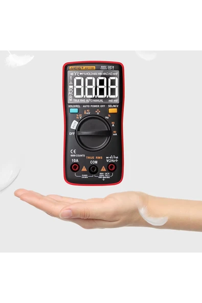 ROBİZ Aneng AN113D Dijital Multimetre Otomatik Algılama True-Rms NCV Voltmetre Ampermetre AC DC Voltaj Ak - Resim 2