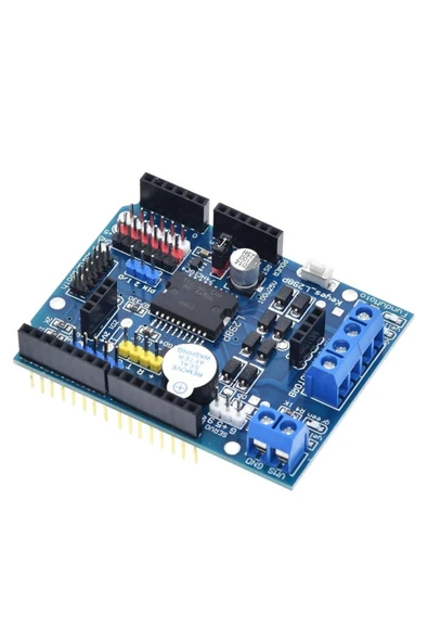 ARS Robotechnicals L298 Motor Sürücü Shield 12v 2x Dc Motor 1x Step Motor Buzzer - Resim 5