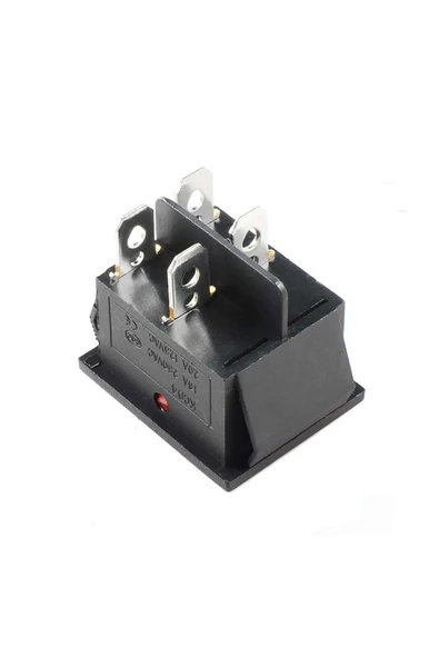 ROBİZ 16A 250V On / Off Anahtar Latch 4 Pin Buton Yüksek Akım Kcd4 Led Işıklı Switch Panel Tip Montaj - 7