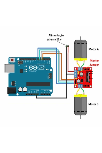 ROBİZ L298N Dual Motor Sürücü Modül - Resim 7