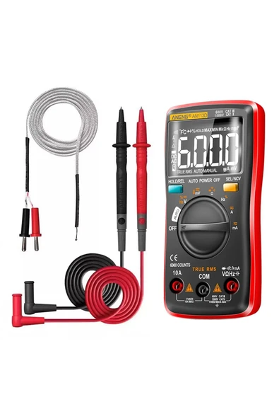 ROBİZ Aneng AN113D Dijital Multimetre Otomatik Algılama True-Rms NCV Voltmetre Ampermetre AC DC Voltaj Ak