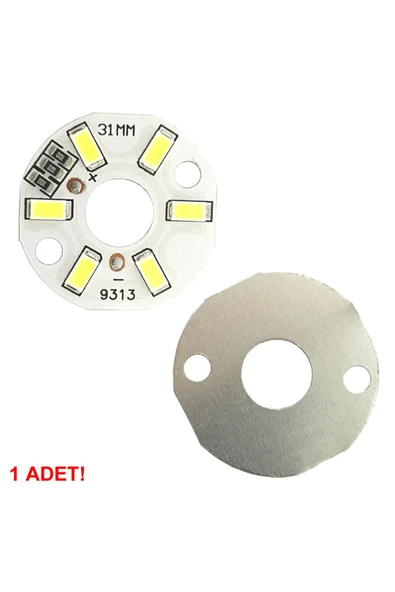 ROBİZ 5730 5v 3w 31mm Beyaz Led Modül Aluminyum Pcb 6 Led Lamba Aydınlatma Işık - Resim 3