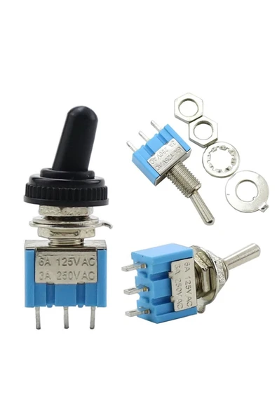 ROBİZ Mts-103 Mini Toggle Anahtar 3a 250v On / Off / On 3 Pin 3 Pozisyon Uyumlu - 3